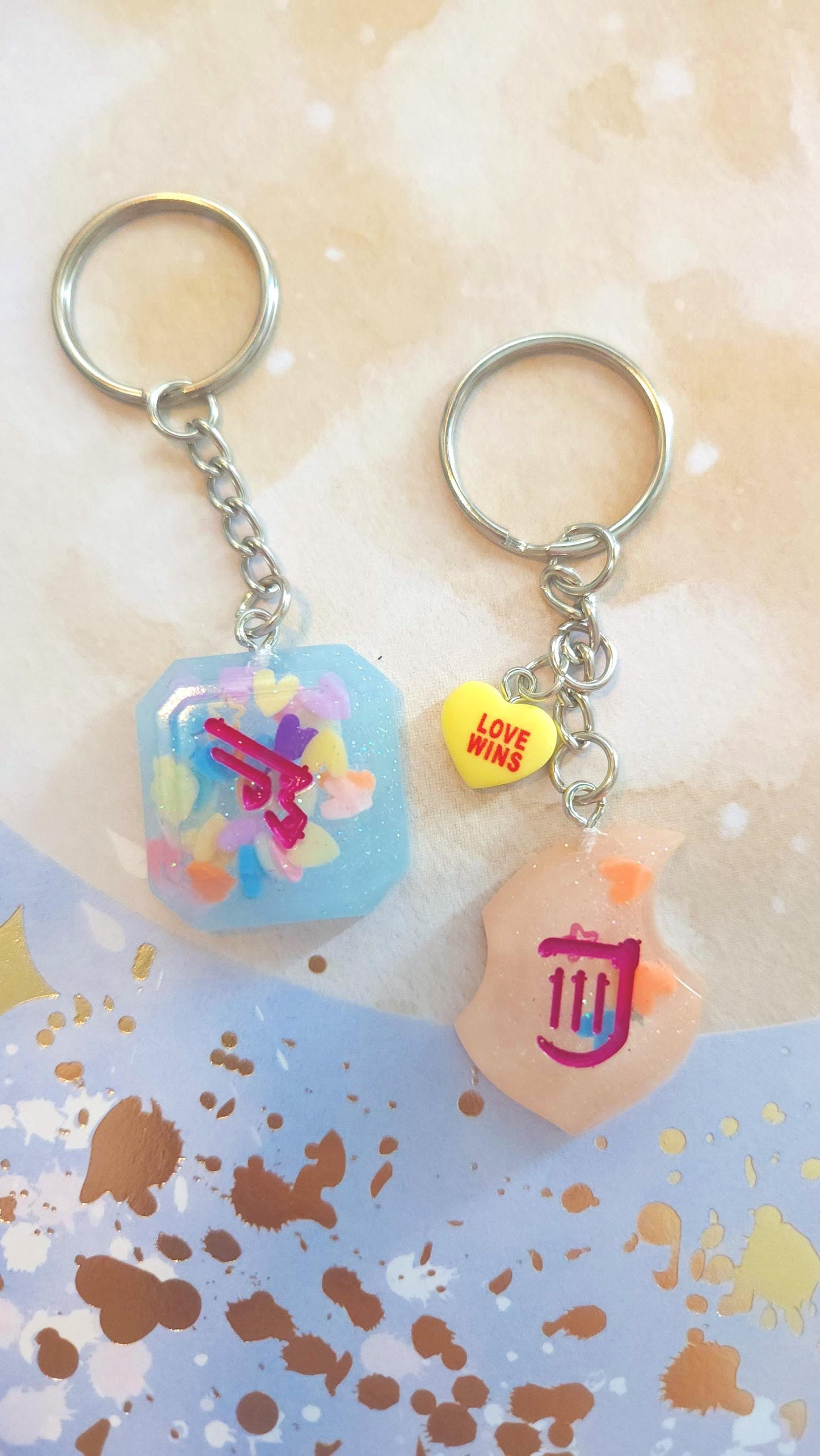 Candy Heart Jobstone Charms