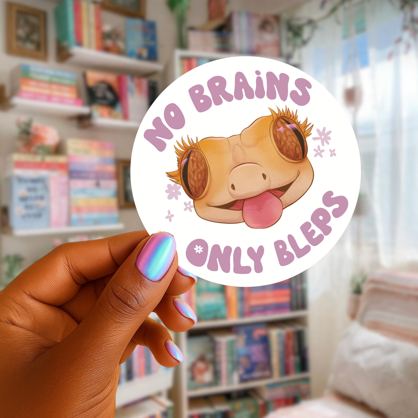 No Brains Only Bleps Sticker