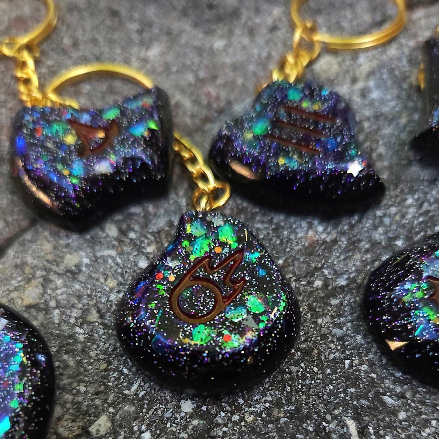 Black Opal Jobstone Charms
