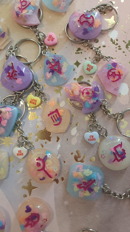 Candy Heart Jobstone Charms