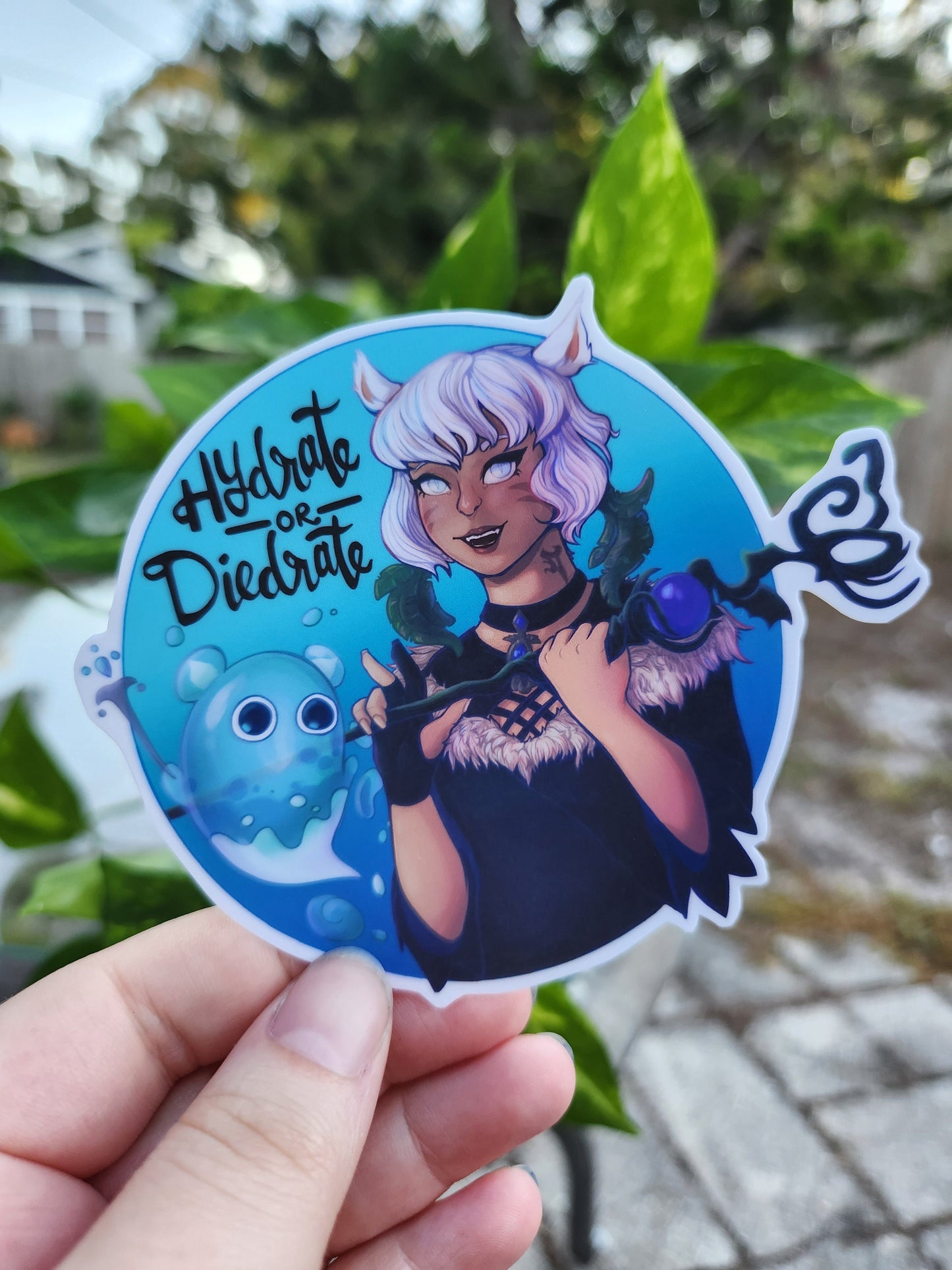 FFXIV Y'shtola Hydrate or Diedrate Nixie Vinyl Sticker