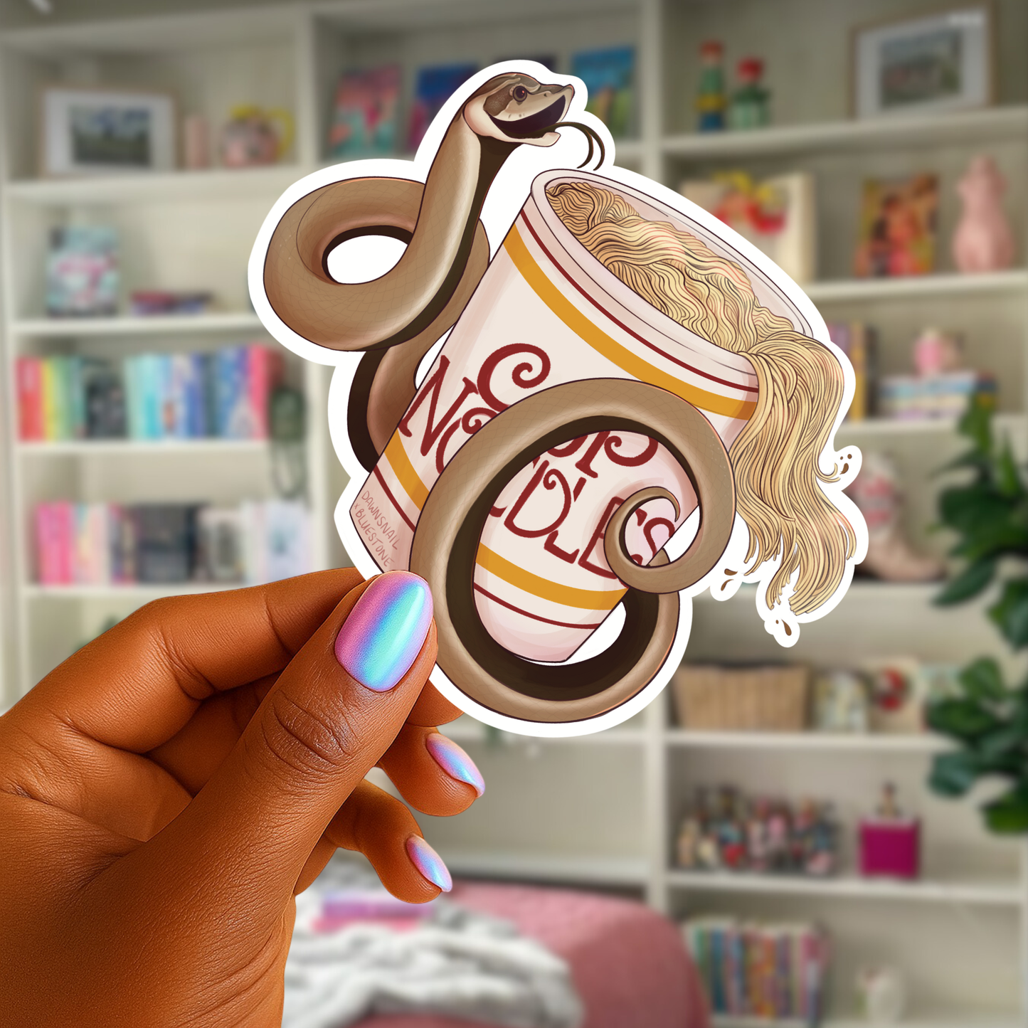 Cup Noodle Snake Sticker