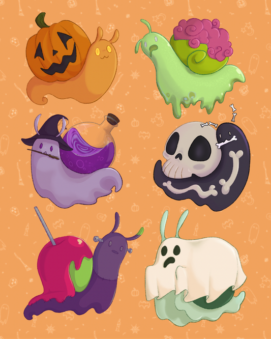 Spooky Snail Keychains