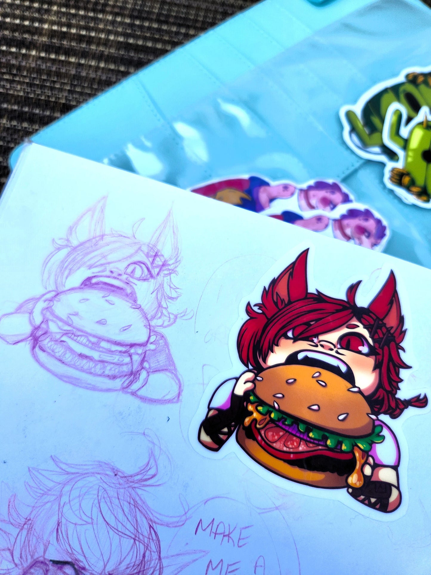 FFXIV G'raha Tia Burger Vinyl Sticker