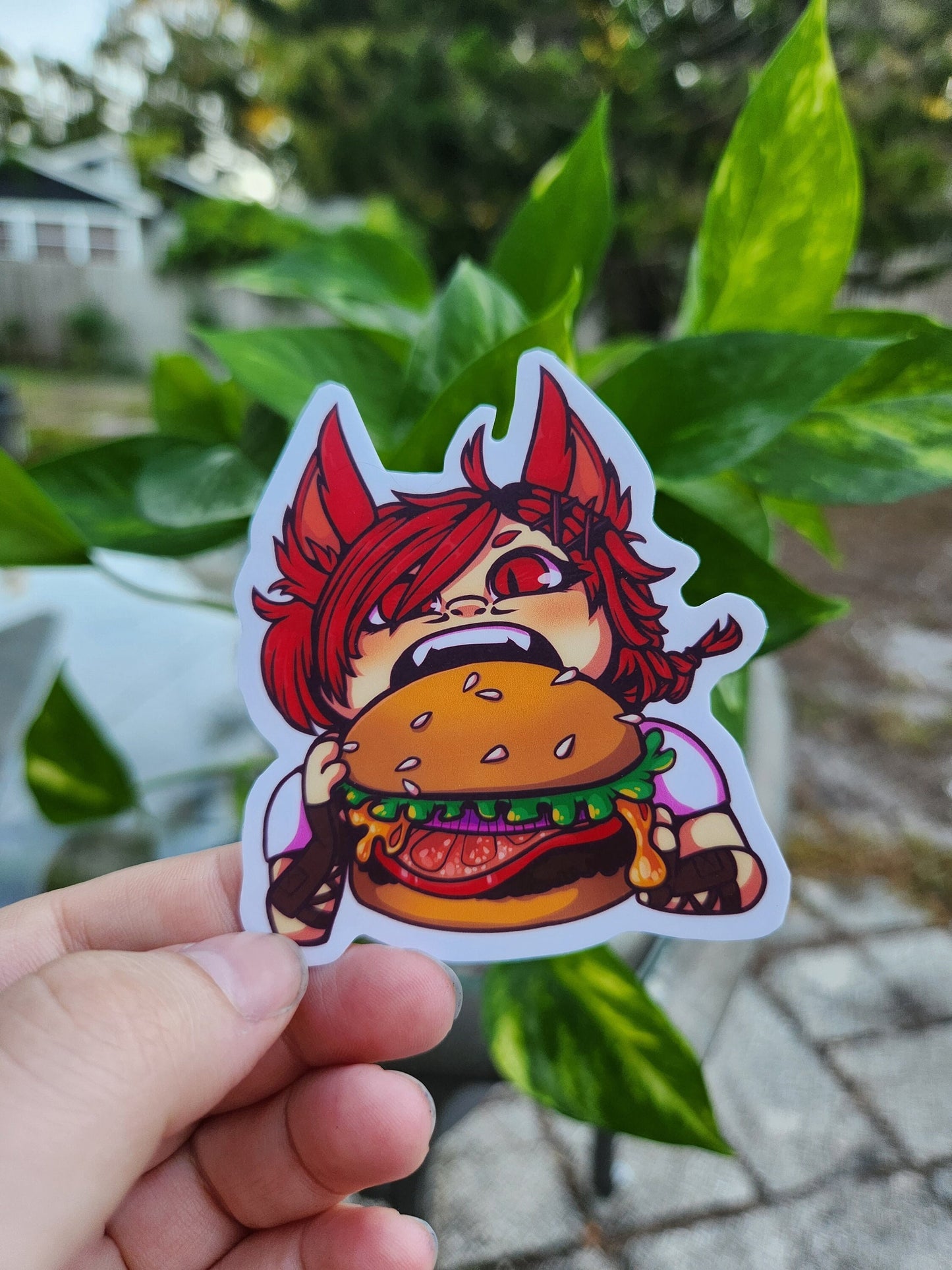 FFXIV G'raha Tia Burger Vinyl Sticker